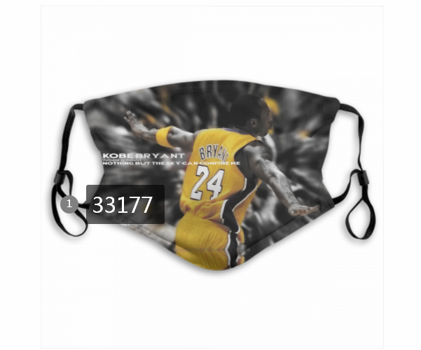 2021 NBA Los Angeles Lakers #24 kobe bryant 33177 Dust mask with filter->nba dust mask->Sports Accessory